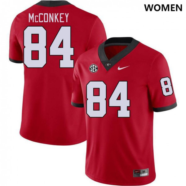 Women's #84 Ladd McConkey Georgia Bulldogs Alumni Football Jersey - Red